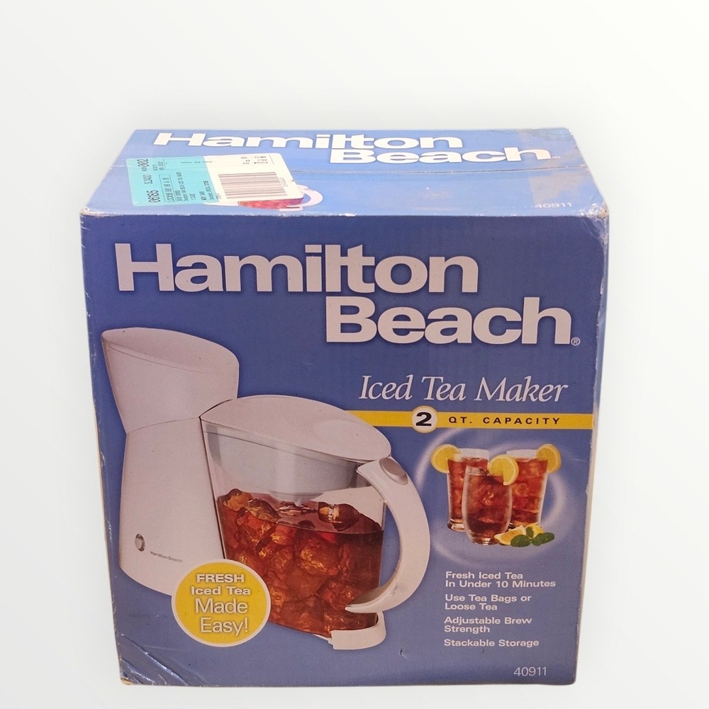Vintage Hamilton Beach Iced Tea Maker 2 Quart White 40911 SEALED